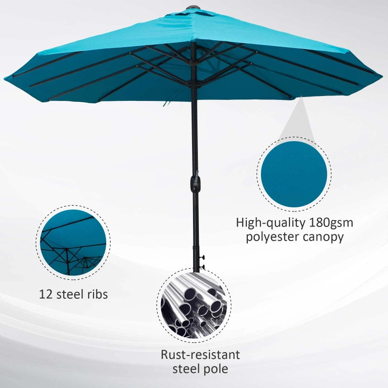 Blue 4.6m Canopy Parasol