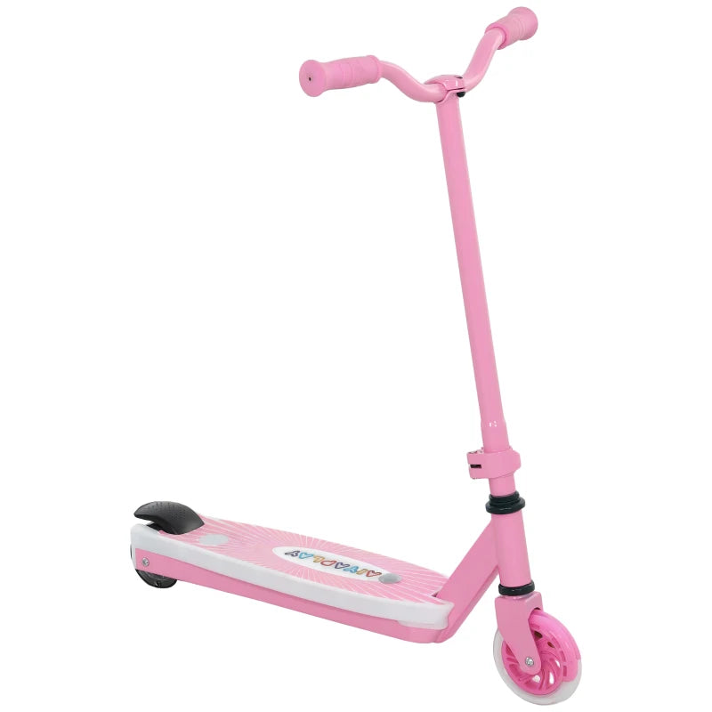 Electric Scooter for Kids Ages 4-7 with LED Lights and Rear Wheels Pink
