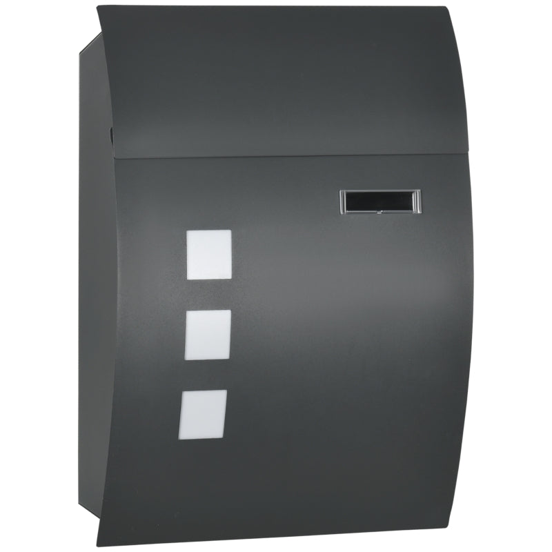 Wall-Mounted Letterbox With 2 Keys and Nameplate