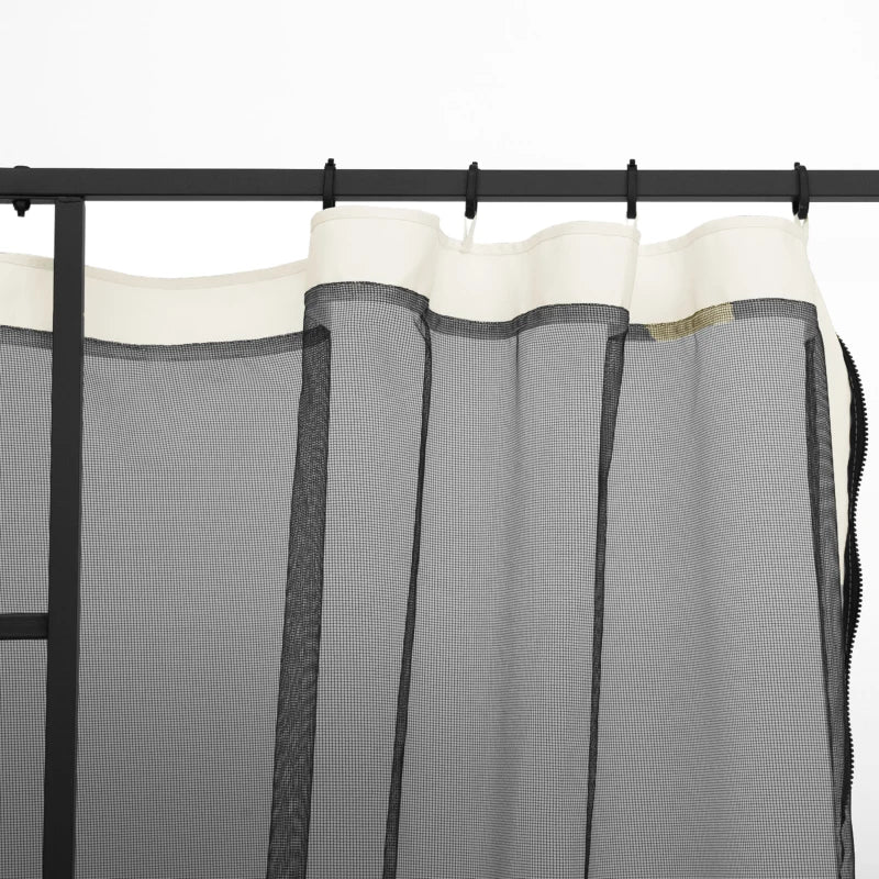 Universal Replacement Mesh Sidewall Netting for Gazebos and Canopy Tents - 302 x 207cm - White (Sidewall Only)