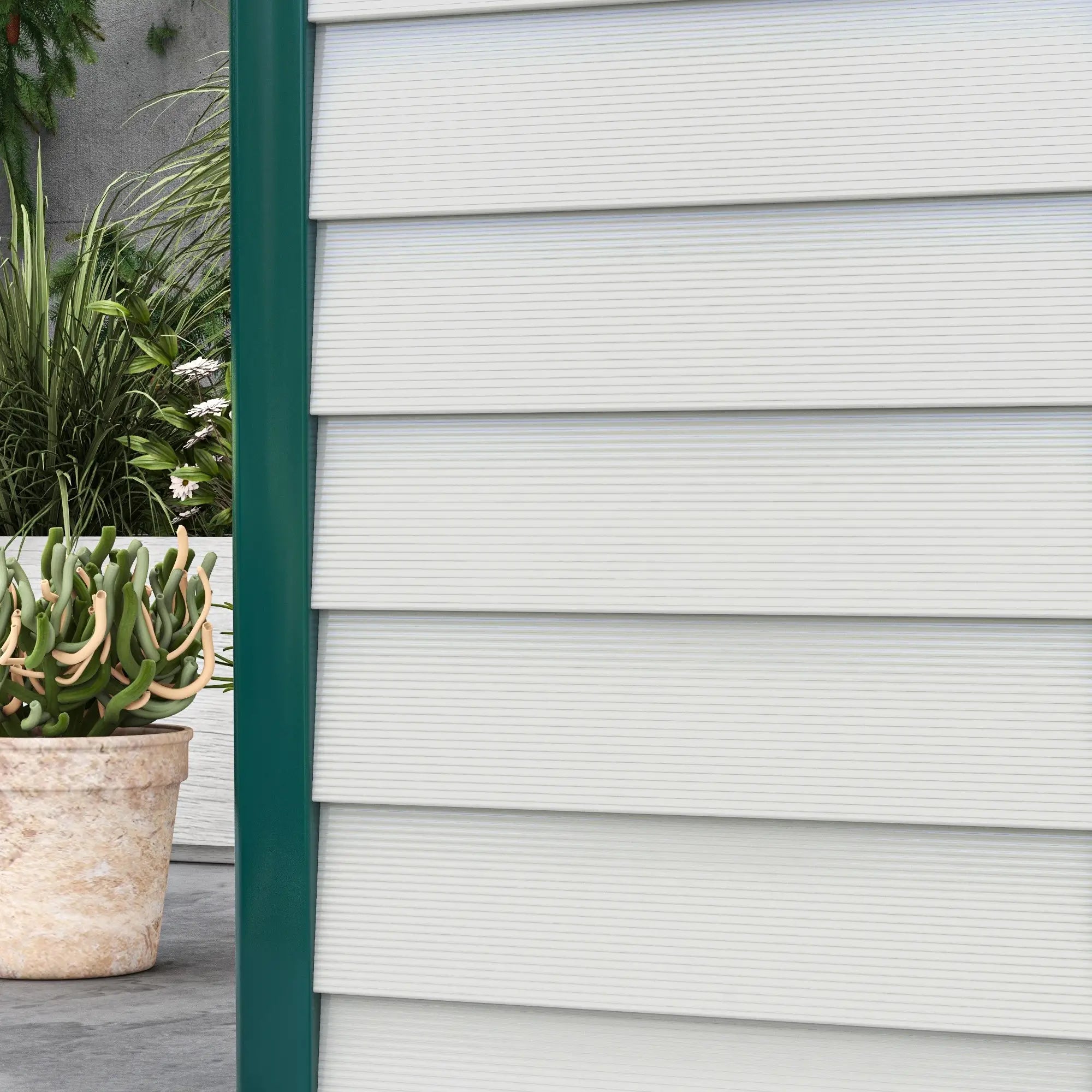 9ft x 6ft White SlopeRoof Garden Storage Haven