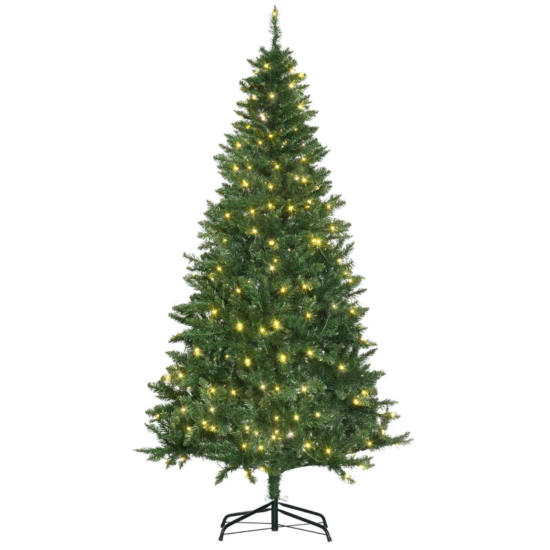 6FT Green Christmas Tree with Warm White LED Lights - Perfect Holiday Home Decoration for Festive Cheer