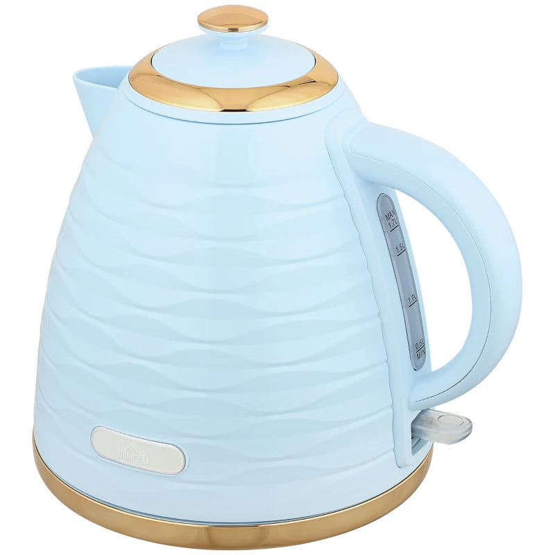 3kW Rapid Boil Light Blue Honeycomb Kettle - Stylish Electric Tea Kettle for Fast Boiling and Modern Kitchen Decor