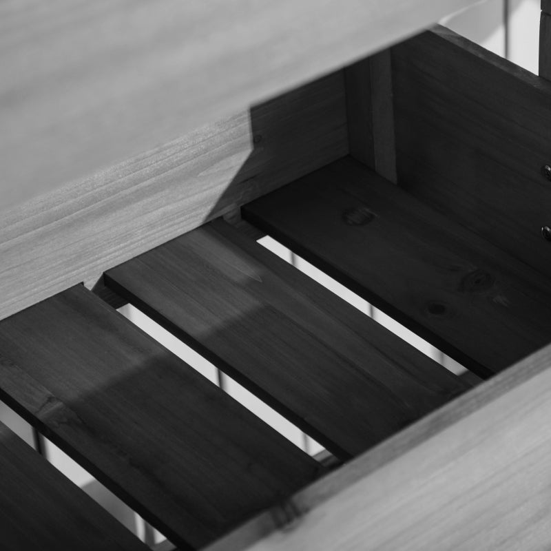 Grey Four-Tier Wooden Plant Stand