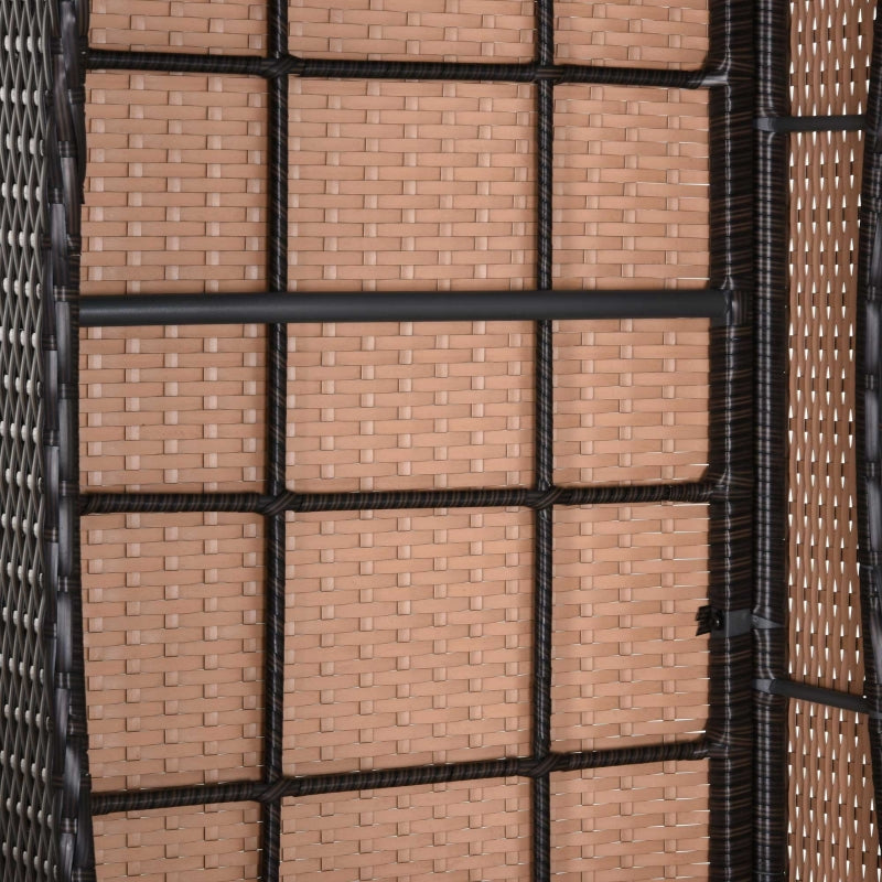 Brown Rattan Adjustable Sun Lounger - 200x73x56-103 cm