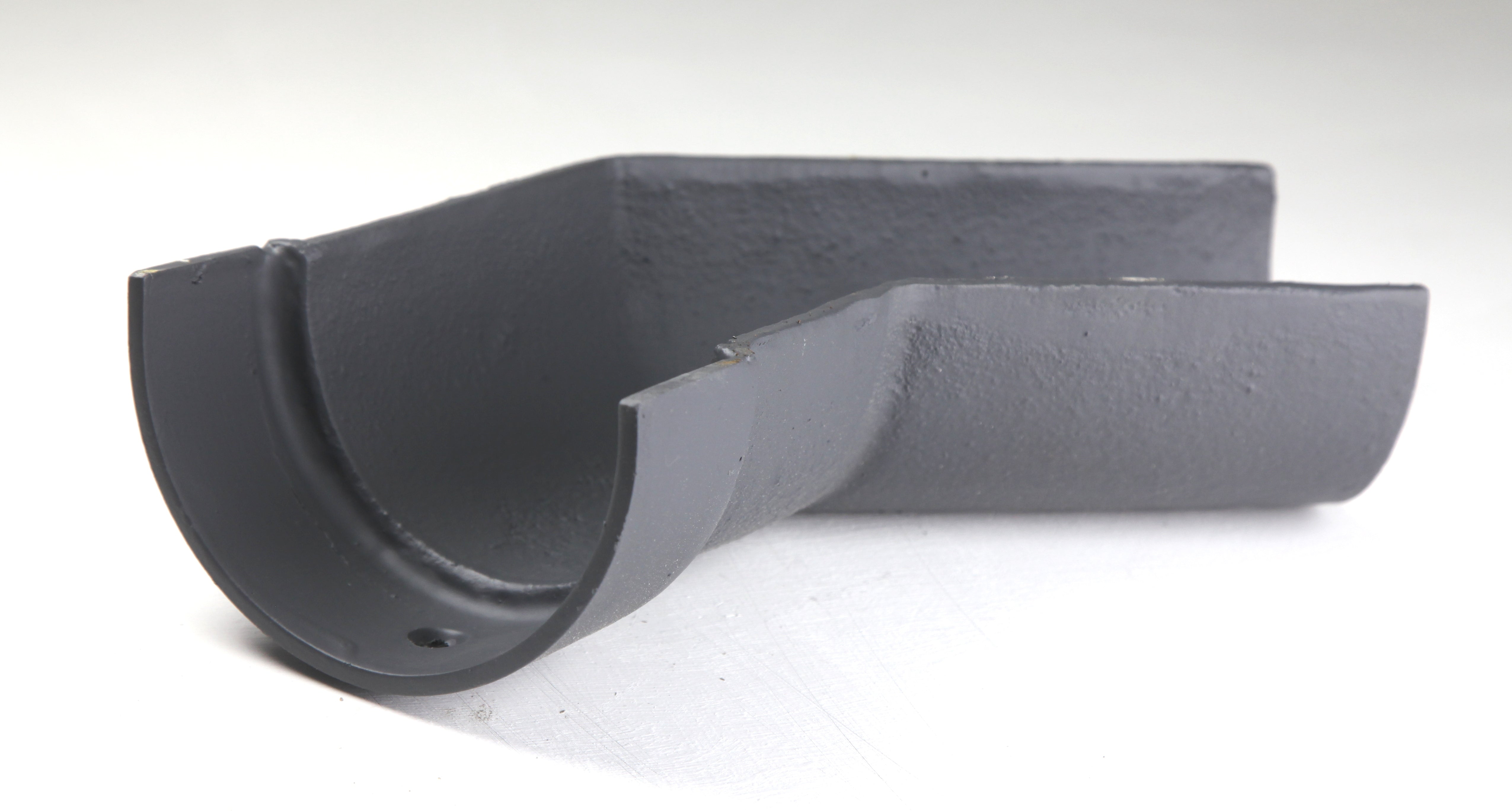 Hargreaves Cast Iron 100x75mm Right Hand Deep Half Round Obtuse Angle - Primed