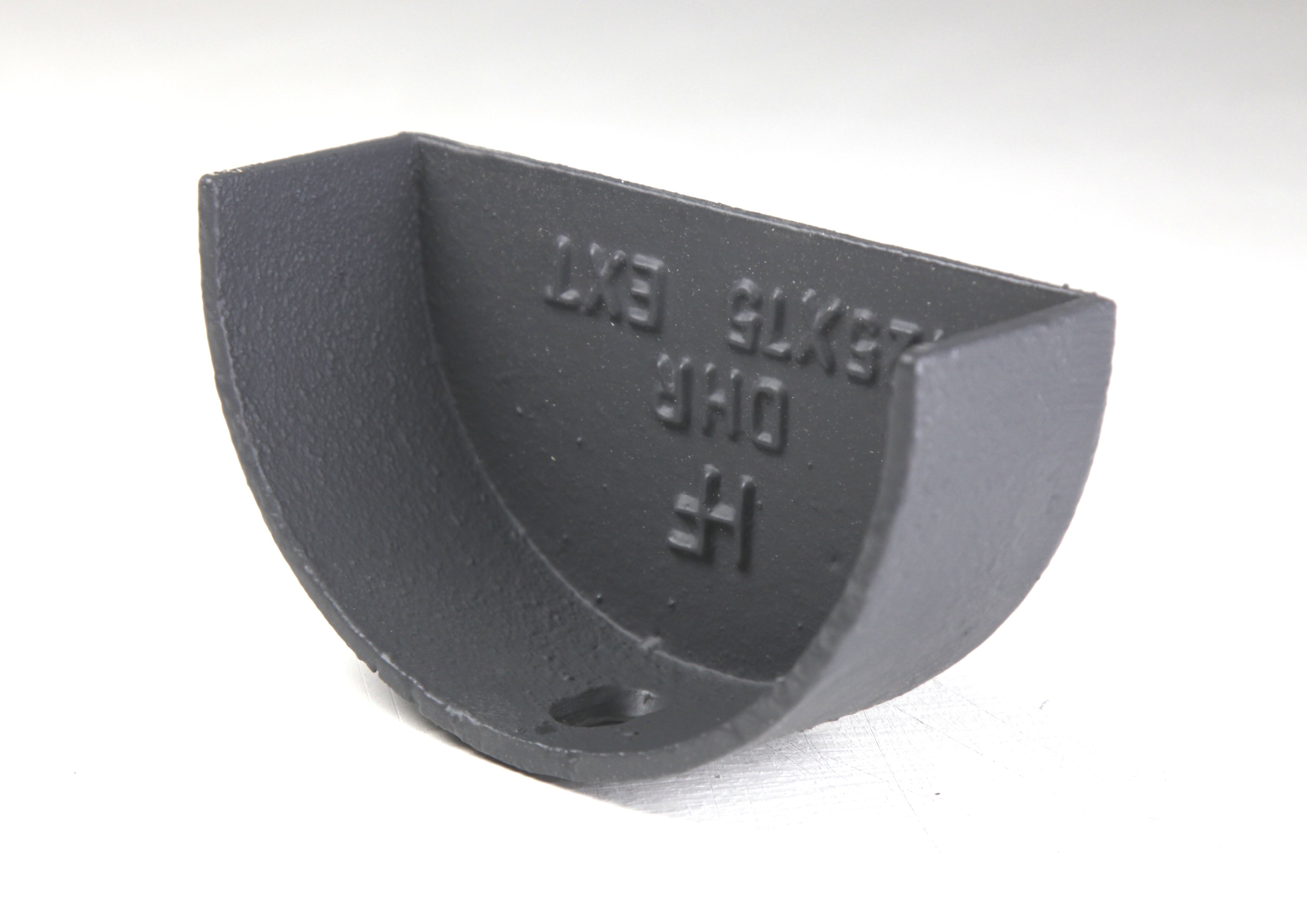 Hargreaves Cast Iron 125x75mm Internal Deep Half Round Stopend - Primed