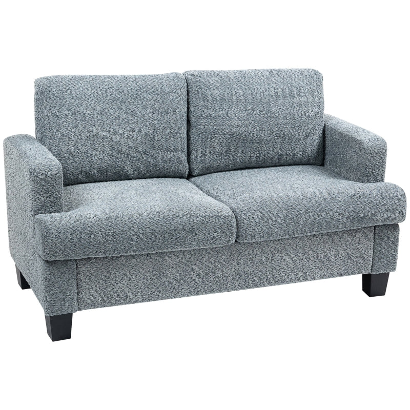 Stylish Light Grey 2 Seater Loveseat Sofa with Removable Cushions for Living Room and Home Office