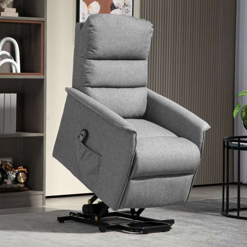 Electric Riser Recliner Armchair with Footrest in Grey - Comfortable and Stylish Seating Solution