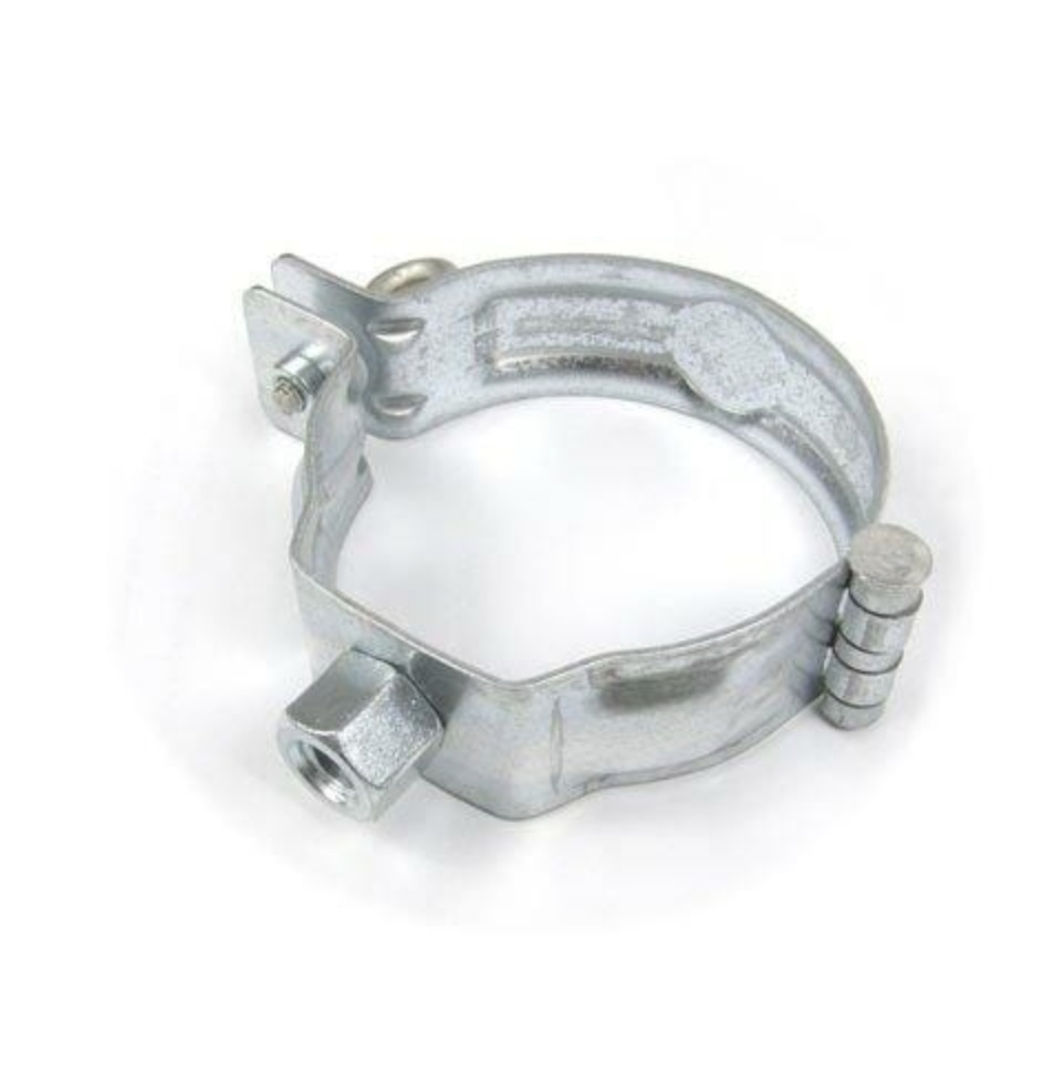 80mm Galvanised Steel Downpipe Bracket with M10 Boss - for use with M10 Screw (not included) - (there is no Natural Zinc Version)