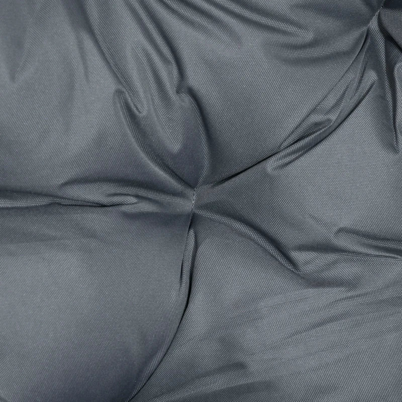 Grey Rattan Egg Chair with Cushion and Bottle Holder - Indoor/Outdoor