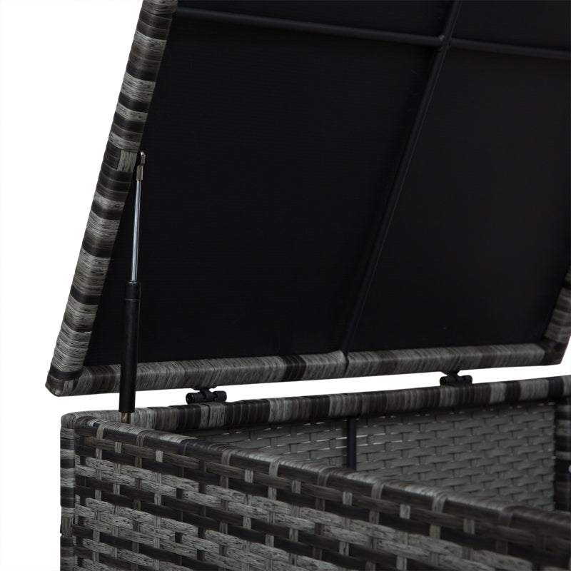 Grey 4 Seater Rattan Sofa With Cushions