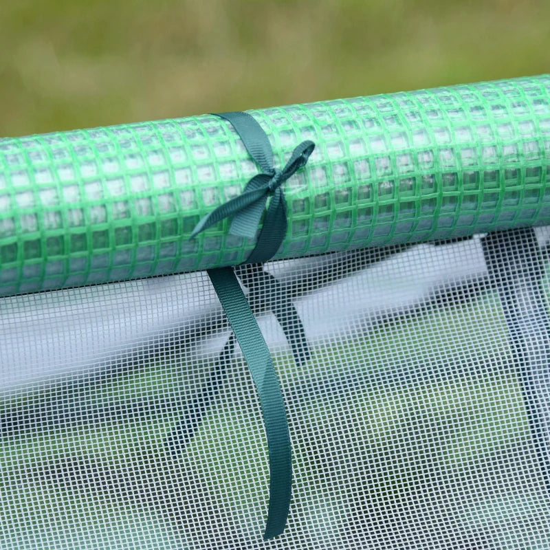 Dark Green Portable Mini Garden Greenhouse with Zipped Windows, 180x140x80cm