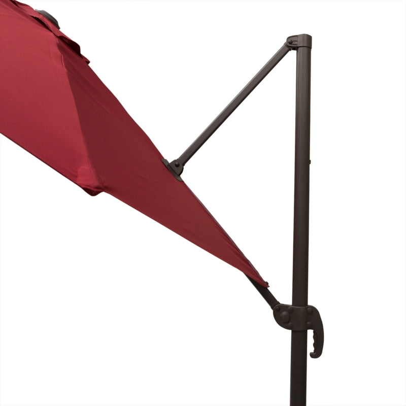 3m Wine Red Cantilever Garden Parasol