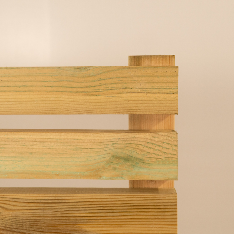 Treated PSE Slatted Panel Pressure Treated Redwood Modern Garden Fence