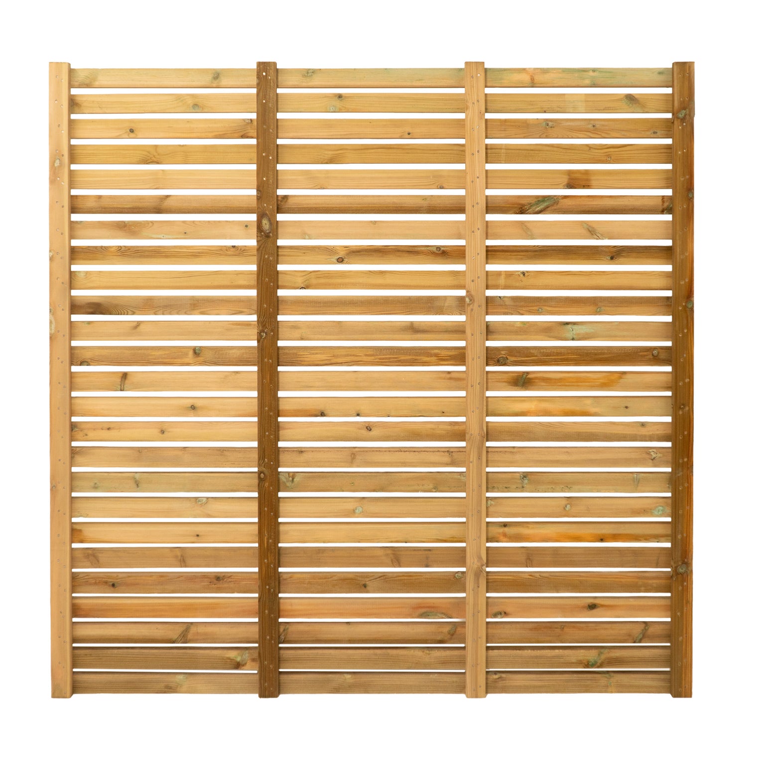 Treated PSE Slatted Panel Pressure Treated Redwood Modern Garden Fence