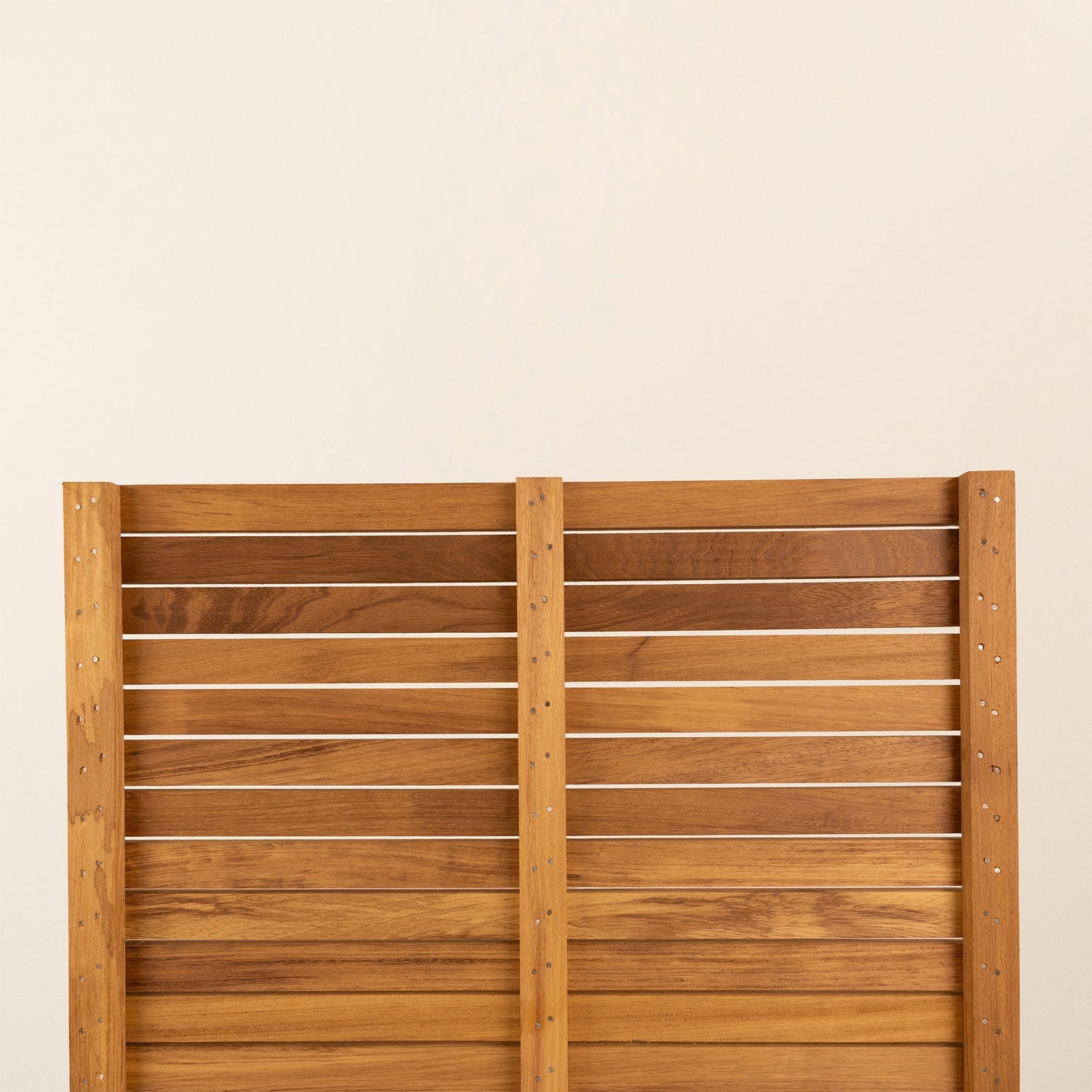 Iroko Timber Slatted Fence Panels with 6mm Spacing – Premium Hardwood Outdoor Fencing