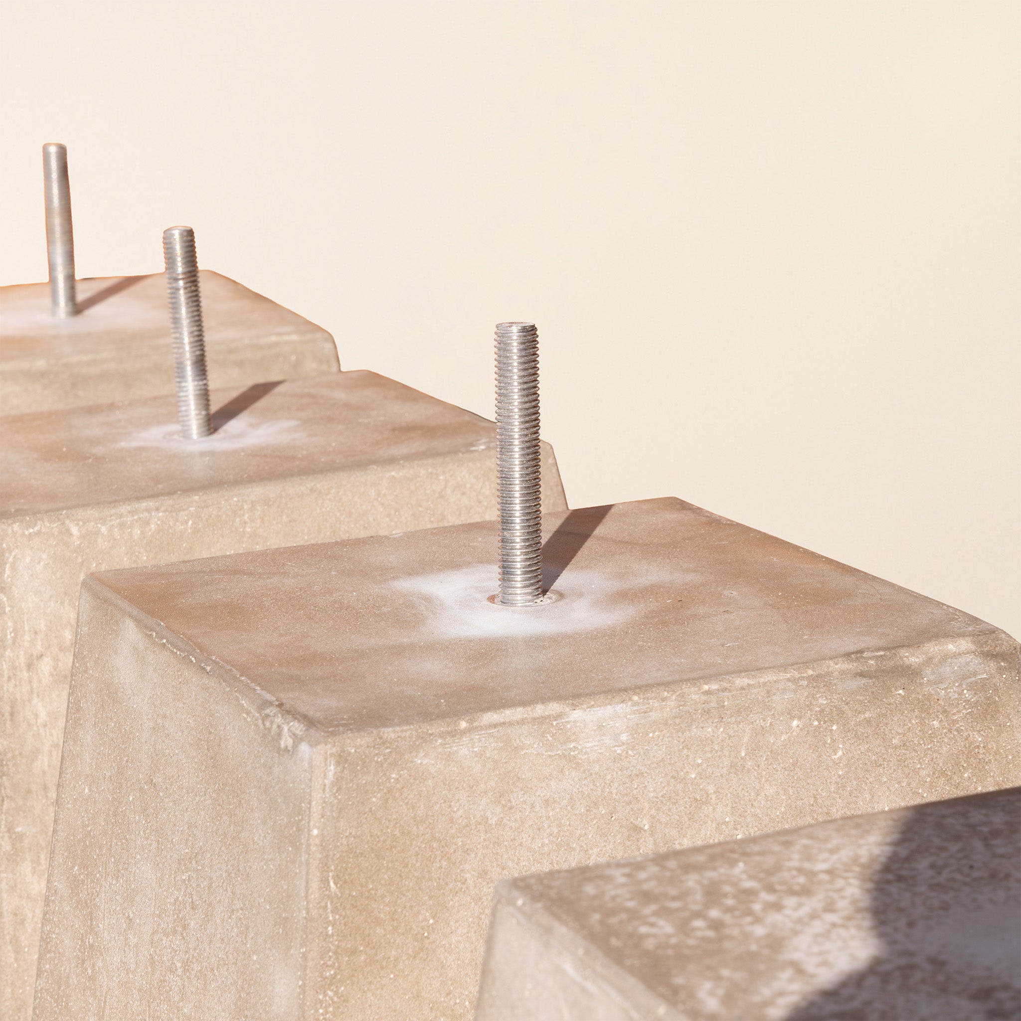 Tapered Design Staddle Stone with Stainless Steel Pin (150mm x 150mm)