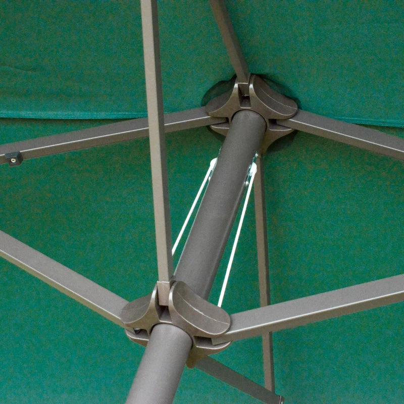 Dark Green 4.6M Double-sided Crank Sun Umbrella Canopy