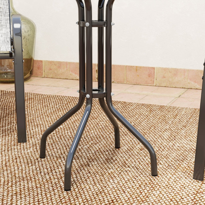 Three-Piece Grey Outdoor Garden Furniture Set - Perfect for Patios and Balconies