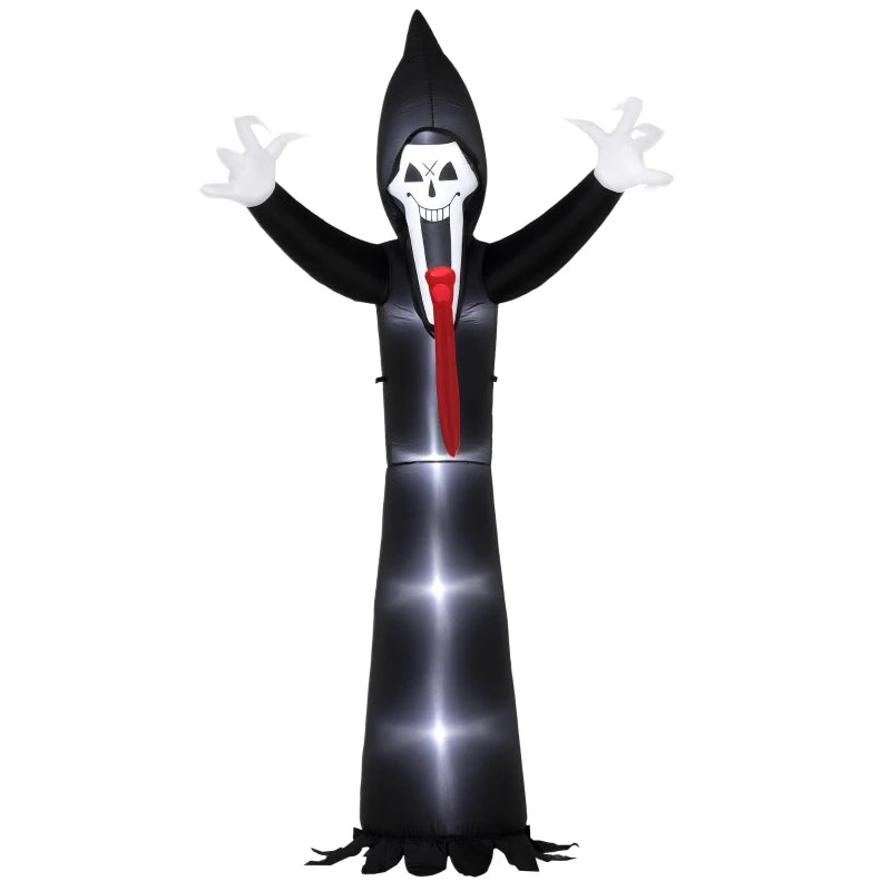 10FT Grim Reaper Halloween Inflatable Decoration with 5 LED Lights - Spooky Blow Up for Indoor & Outdoor Parties