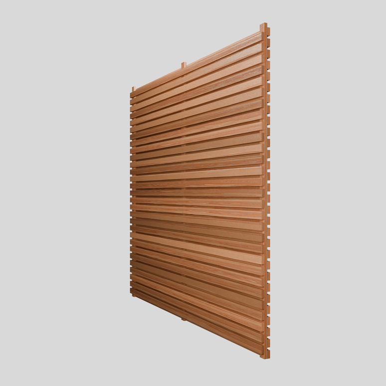 Canadian Cedar Slatted Fence Panels Double Sided – Premium Timber Garden Fencing Panels