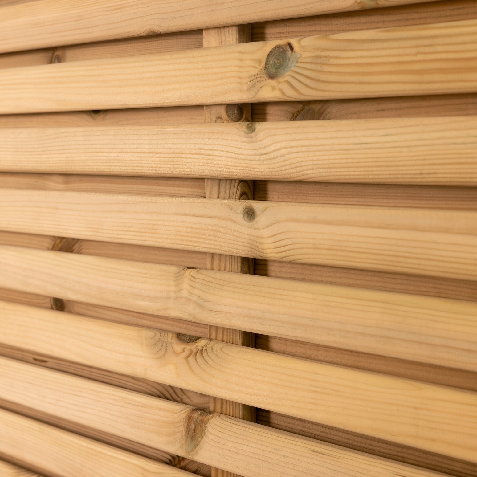 Double Sided Planed Slatted Timber Fence Panel for Modern Garden Design
