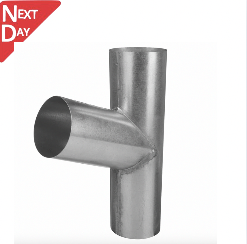 100mm Galvanised Steel Downpipe 70 Degree Branch