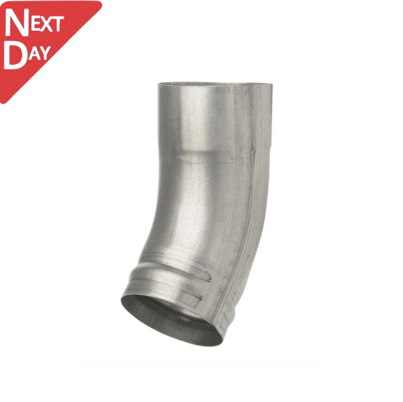 80mm Galvanised Steel Downpipe Shoe - Short Heel