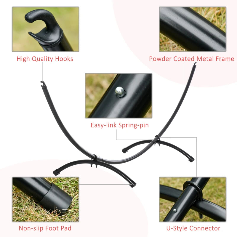 Metal Hammock Stand - Universal Outdoor Garden Camping Picnic Patio Replacement