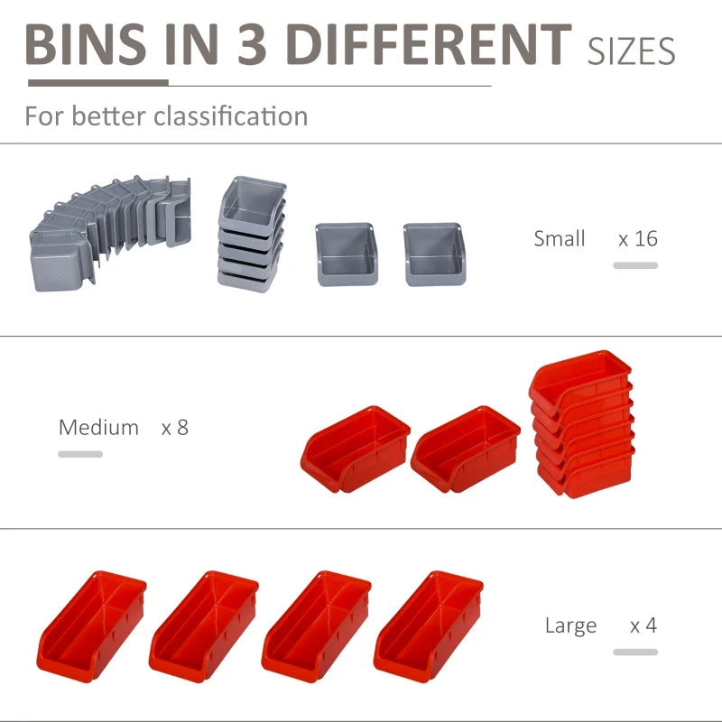 Efficient 44 Piece Wall Tool Storage Solution