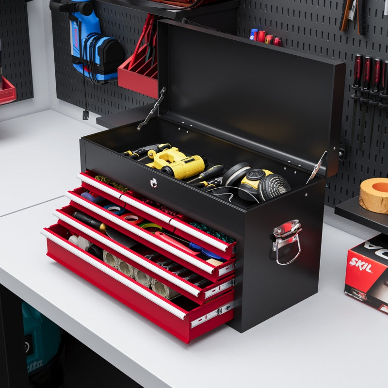 Six Drawer Tool Storage Chest in Red