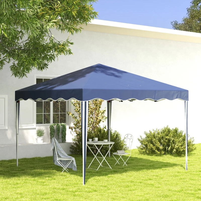 Blue Adjustable Height Pop-Up Gazebo with Bag