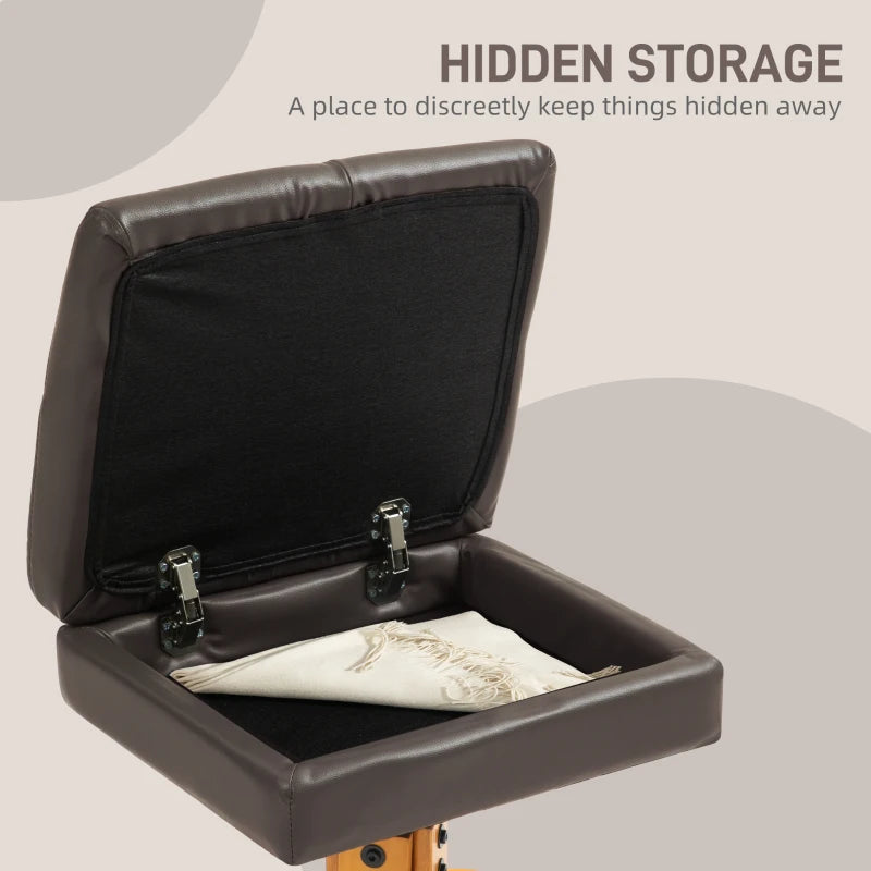 Brown Faux Leather Massage Recliner Chair with Storage Ottoman for Ultimate Comfort and Relaxation