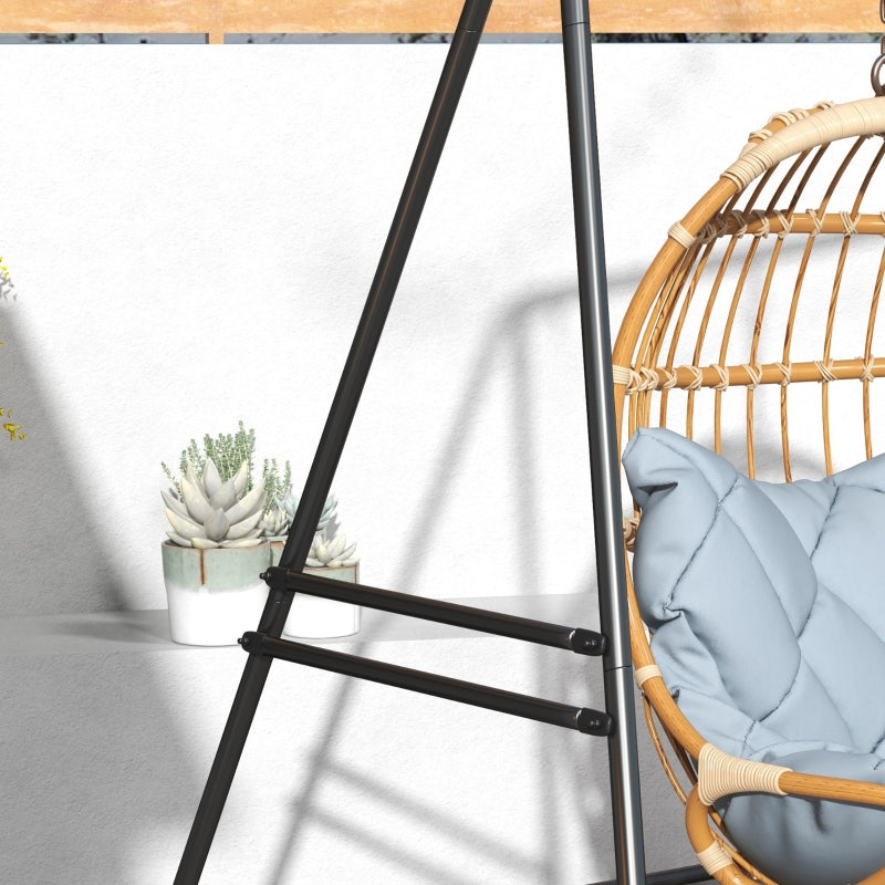 Black Metal Hammock Chair Stand for Hanging Swing Chairs