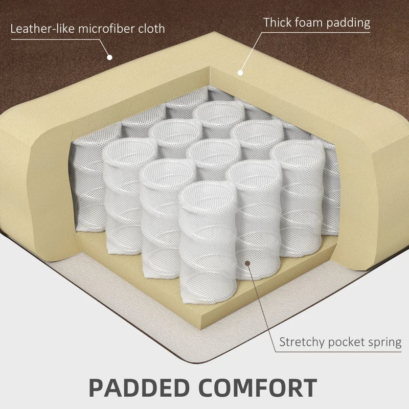 Eight Massage Point Reclining Armchair with Heat - Brown Leather Effect for Ultimate Comfort