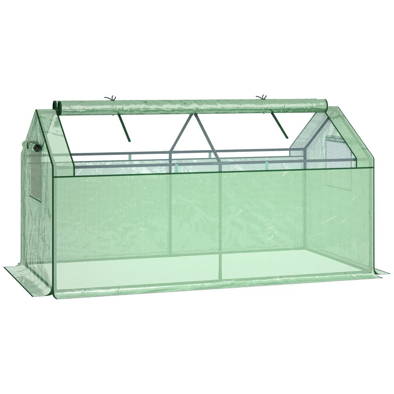 Portable Green Tomato Plant Growhouse with Zipper Windows - 180 x 92 x 92cm, Green