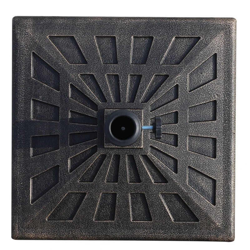 Bronze Patterned Resin Square Umbrella Stand Base - 15kg