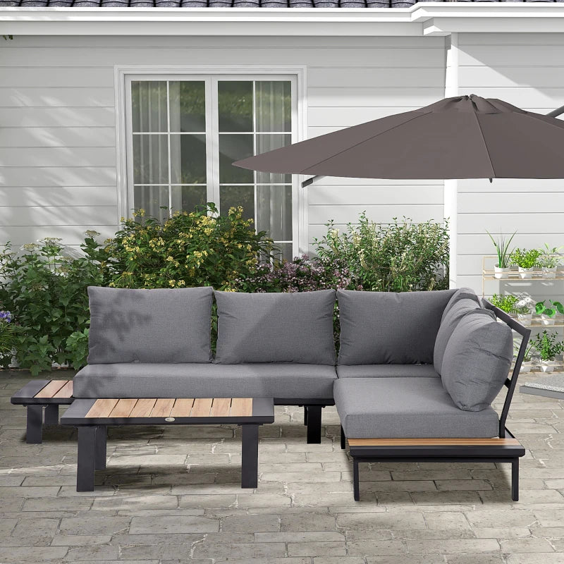 L Shaped Aluminium Sofa Set