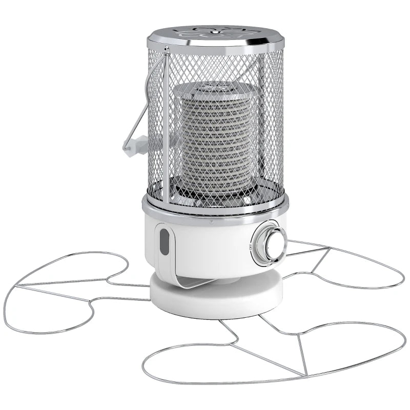 2000W Freestanding Outdoor Infrared Heater - 10-20㎡ Coverage, Tip-Over & Overheat Protection, Indoor/Outdoor Use, White