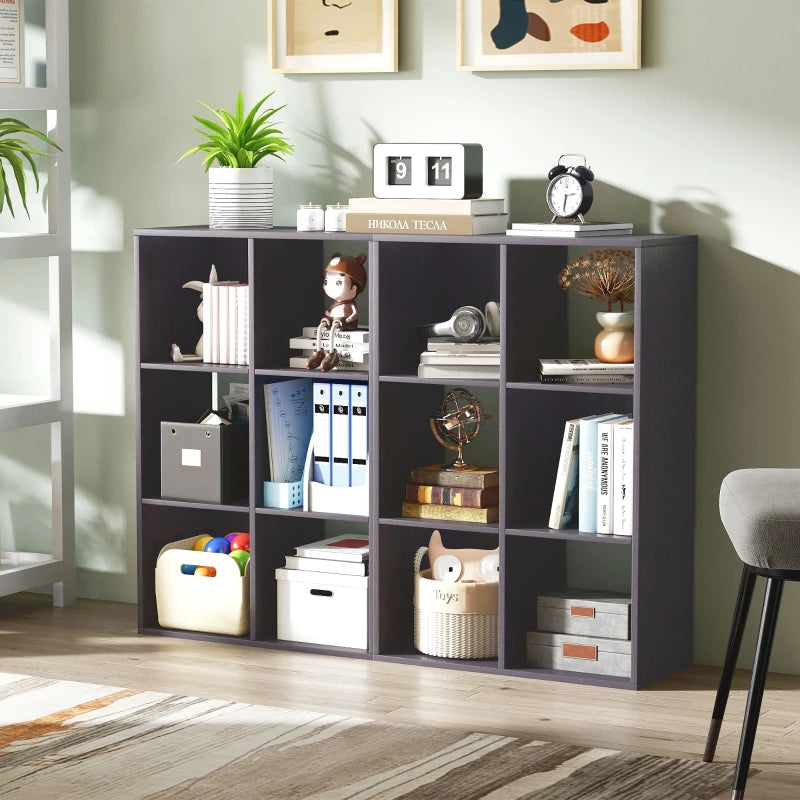 Stylish 6-Cube Bookshelf in Grey - Modern Storage Solution for Home or Office, Perfect for Organizing Books and Decor