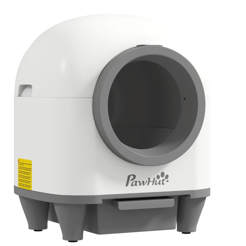 Extra Large Self Cleaning Cat Litter Tray with APP Control Safety Protection Odor Removal Rubbish Bag for Multiple Kittens 80L