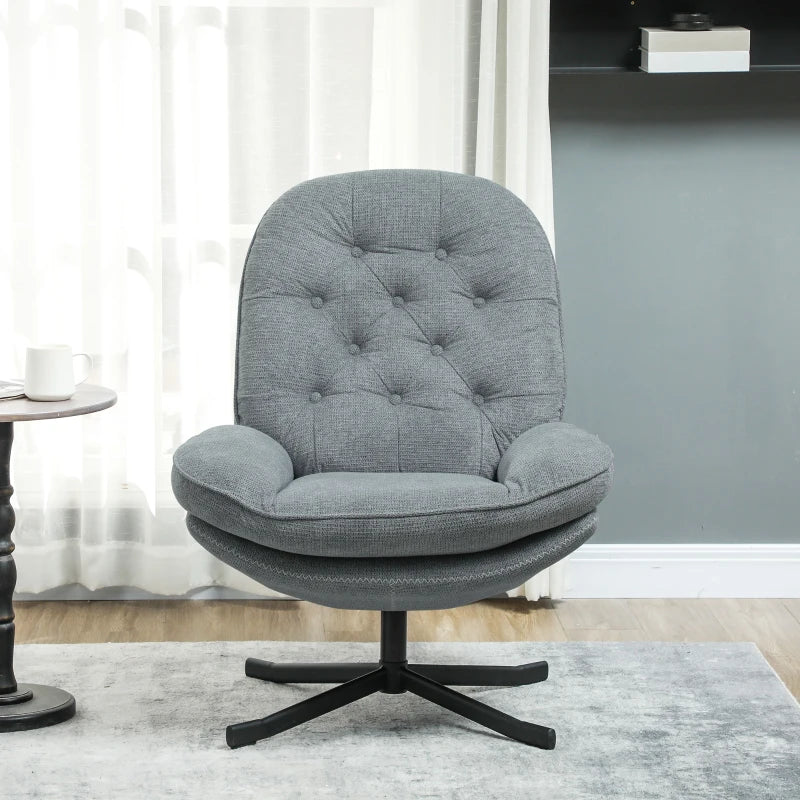 Stylish Grey Swivel Armchair for Ultimate Relaxation and Comfort in Your Living Space