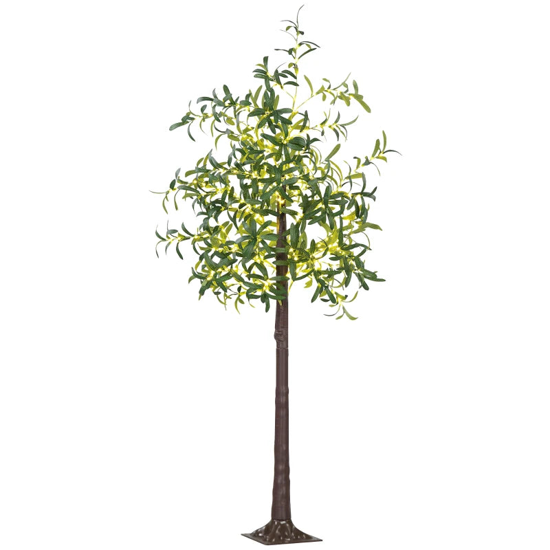 300 LED Light Decorative Artificial Olive Tree - Lifelike Green Home Decor for Indoor & Outdoor Use