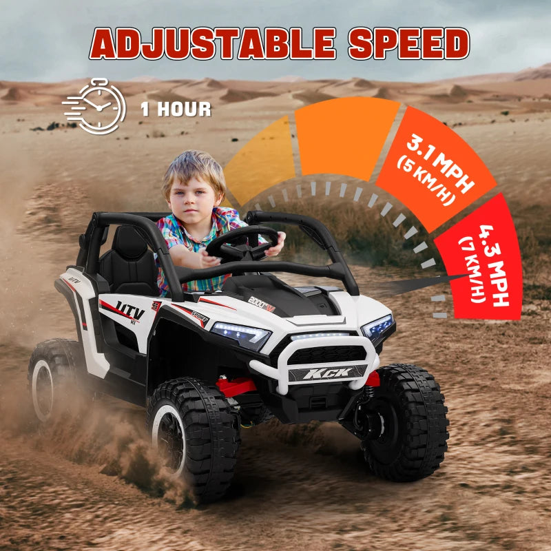 24V 7AH Electric Ride On Truck for Kids 2 Seater Battery Powered Car with Remote Control