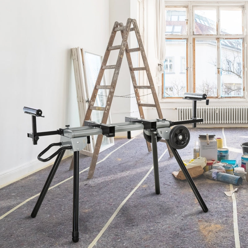 Mitre Saw Stand with Wheels and Extensions
