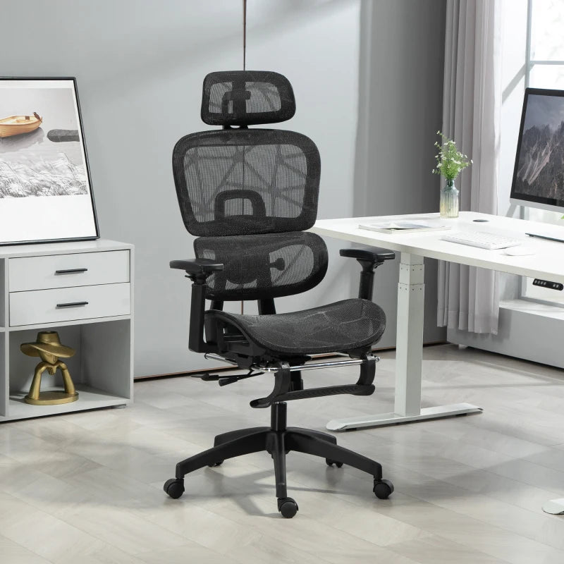 Ergonomic Multi-Adjustable Black Mesh Office Chair for Ultimate Comfort and Support - Perfect for Home and Office Use