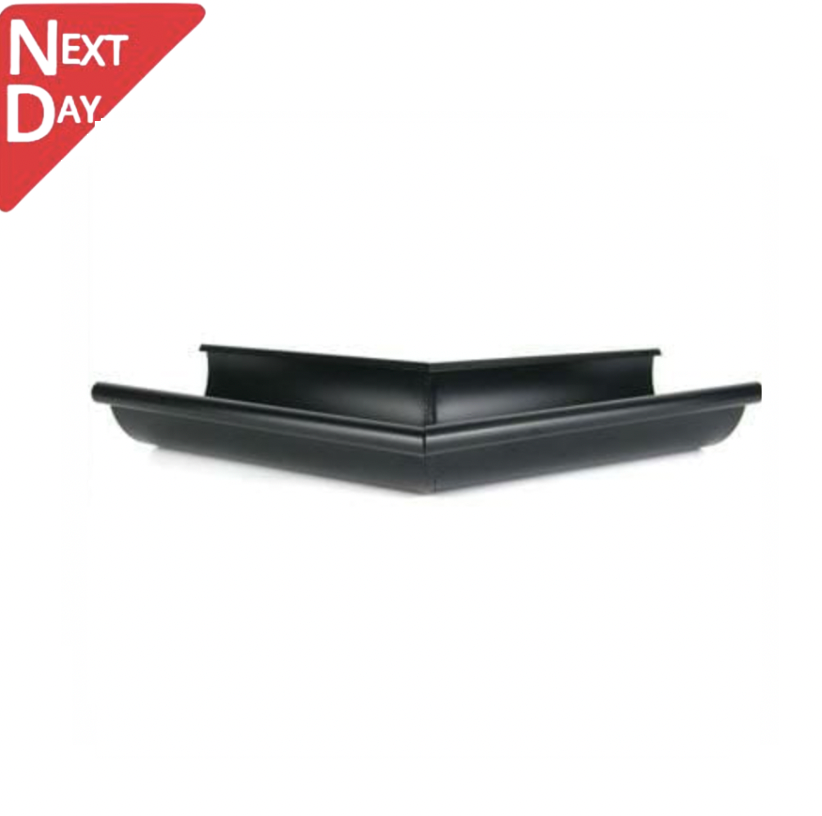 115mm Half Round Black Coated Galvanized Steel 135degree External Gutter Angle