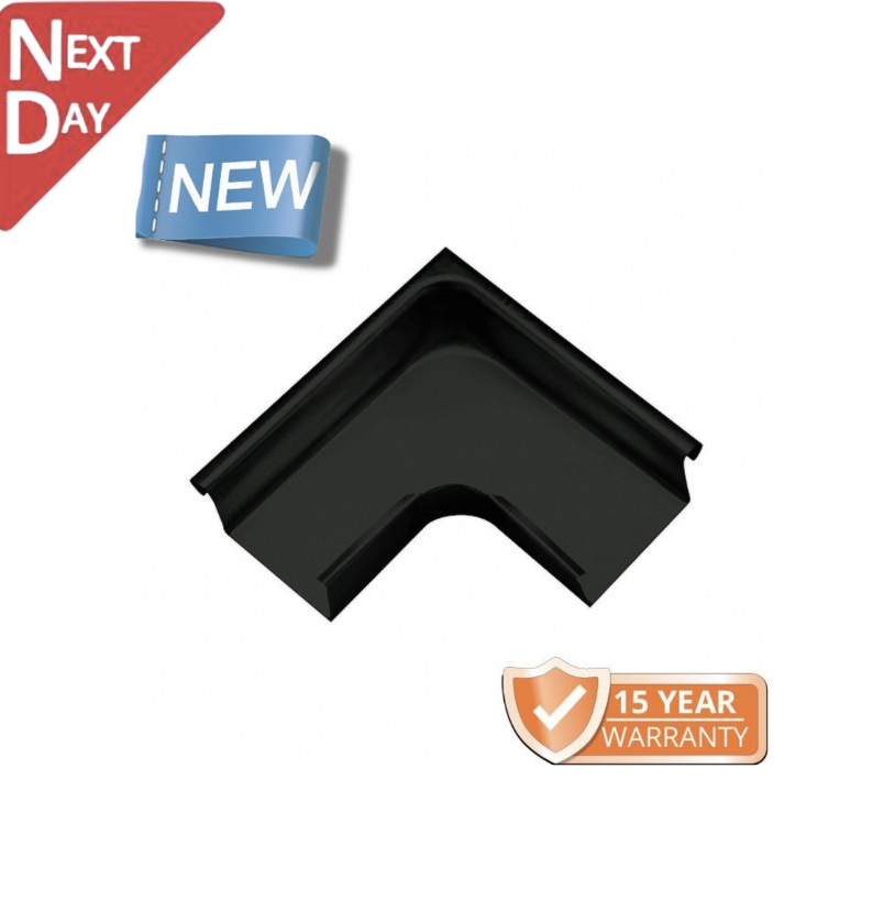 120x75mm Box Profile Black Galvanised Steel 90 Degree External Gutter Angle
