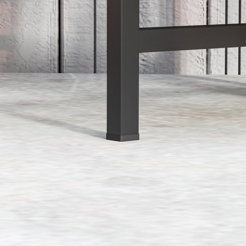 3 Tier Foldable Black Metal Plant Stand - Indoor Outdoor Corner Flower Pot Holder for Patio, Garden, Balcony, Living Room